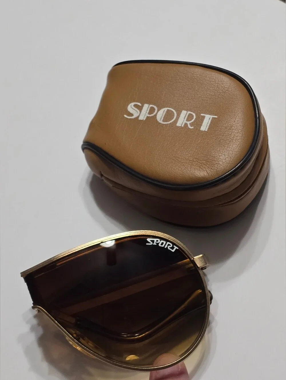 Vintage 80s Sport Brown Gradient Aviator Sunglasses